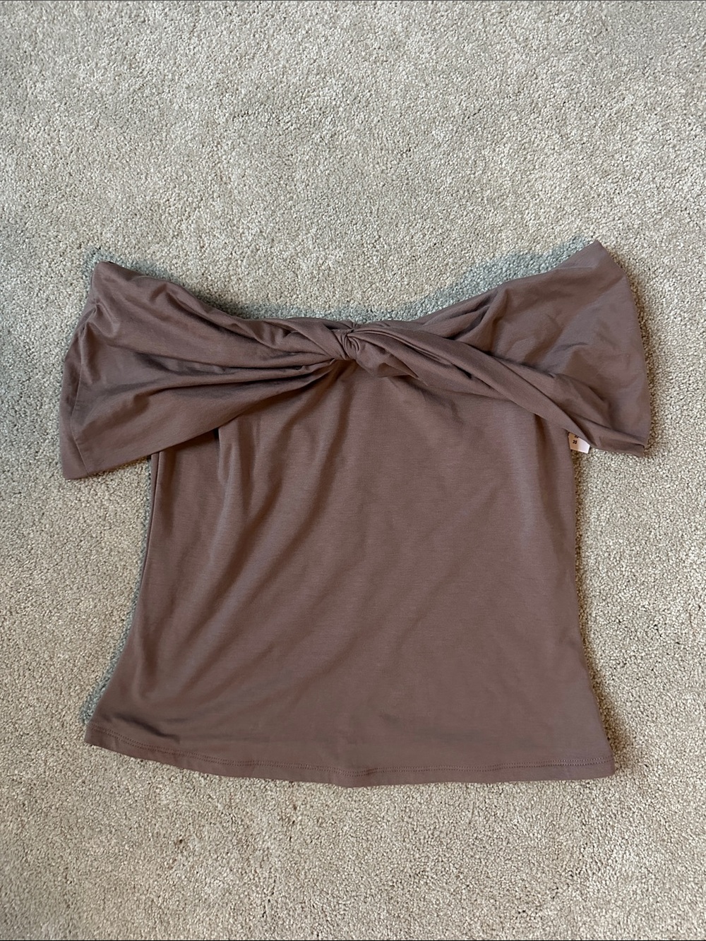 Abercrombie & Fitch Off-Shoulder Twist Front Camisole — Brown